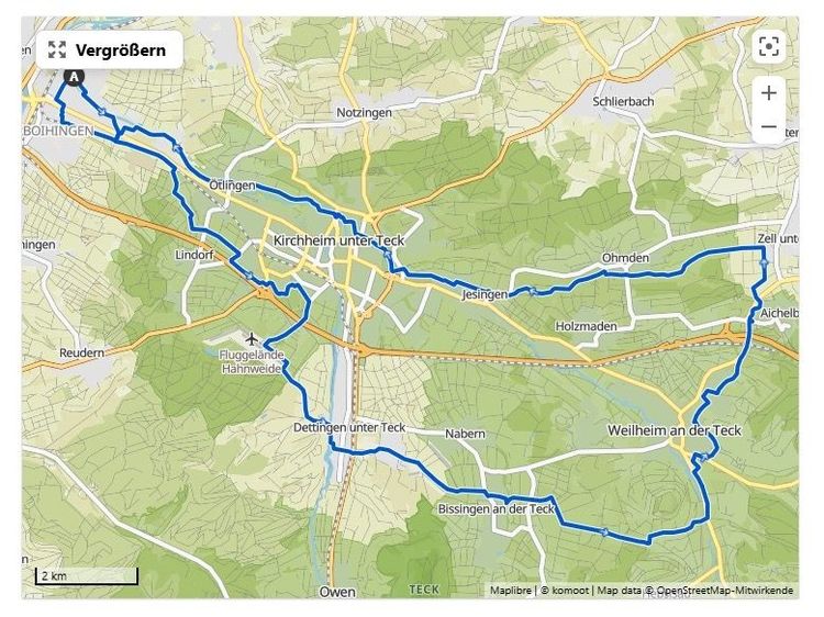 Beispielbild für Radtouren ab Haustür | Teil 1: Die Teck im Blick