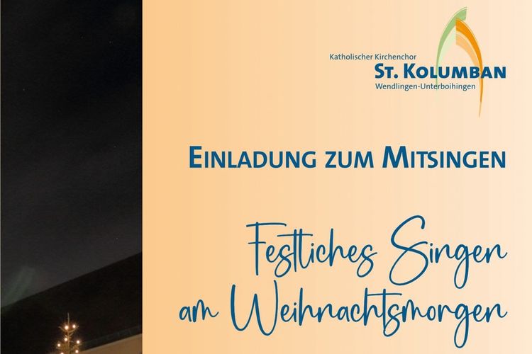 Einladung zum Mitsingen im Weihnachtsgottesdienst