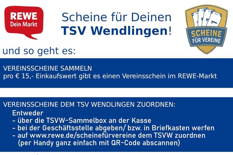 Scheine für Vereine Aktion bei Rewe: