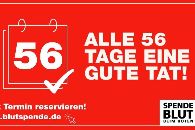 Das DRK bittet zur Spende.