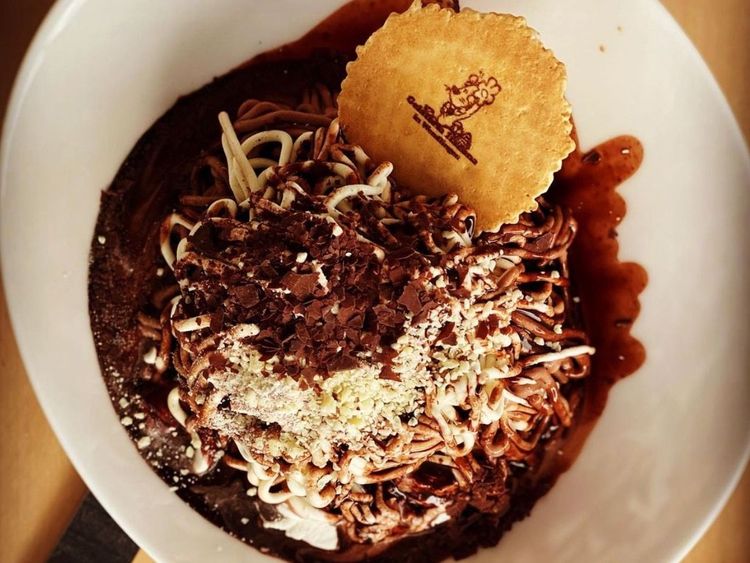 Beispielbild für Spaghettischokoeis​