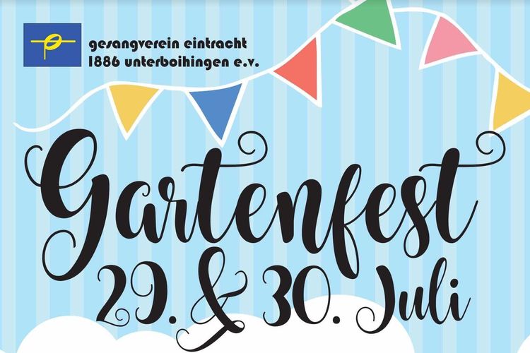Sonntag 30.07. Wir laden herzlich zu unserem Gartenfest ein.
