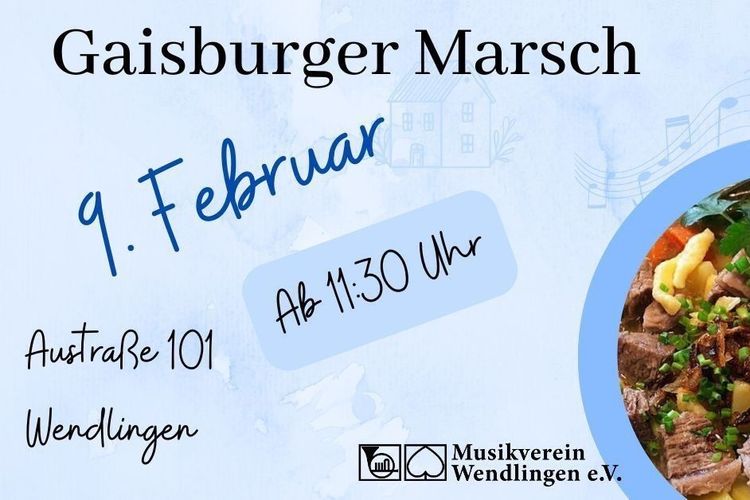 Aktion: Gaisburger Marsch im Vereinsheim