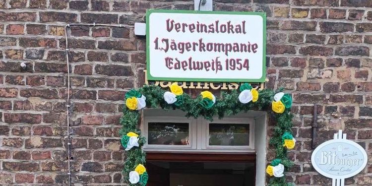 Das Team von 1. Jägerkompanie Edelweiß von 1954 Ev Lank-Latum 