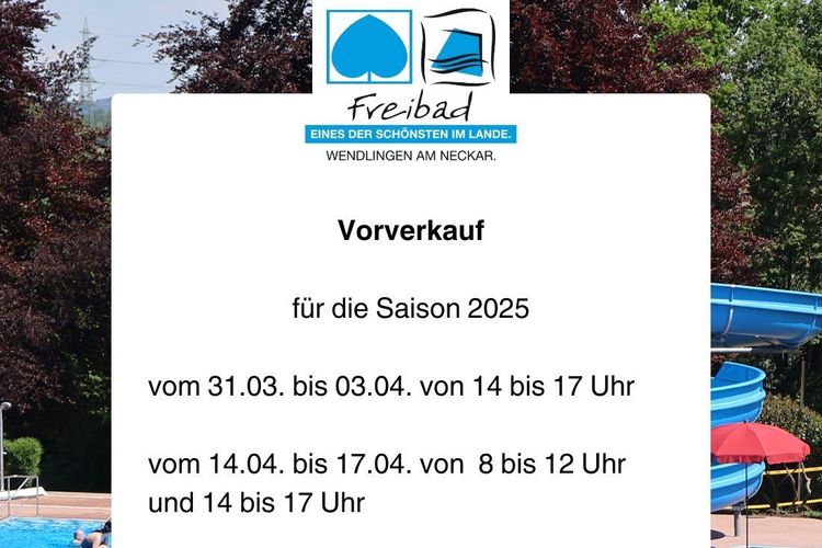 Vorverkauf für die Freibadsaison 2025