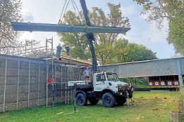 Arbeiten an den Schießständen 