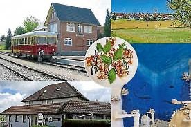 Mit Zug und „historischer Eisenbahn“