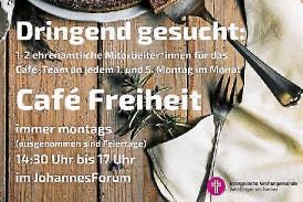 Café Freiheit | Mitarbeitende gesucht! 