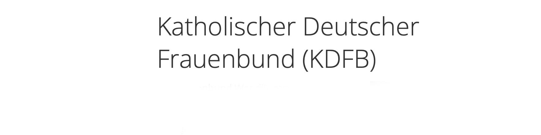 Titelbild von Katholischer Frauenbund Wendlingen e.V., Ortsgruppe Unterboihingen