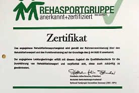 Zertifizierung unserer Reha-SportKurse